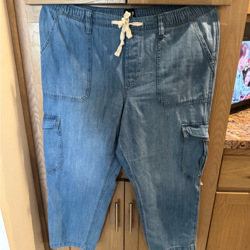GAP Blue Denim Cargo Jeans